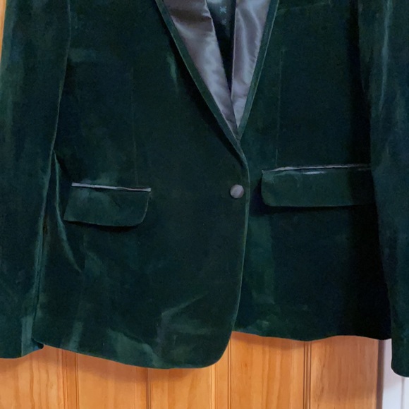 Forest green suede tux jacket - Picture 3 of 5